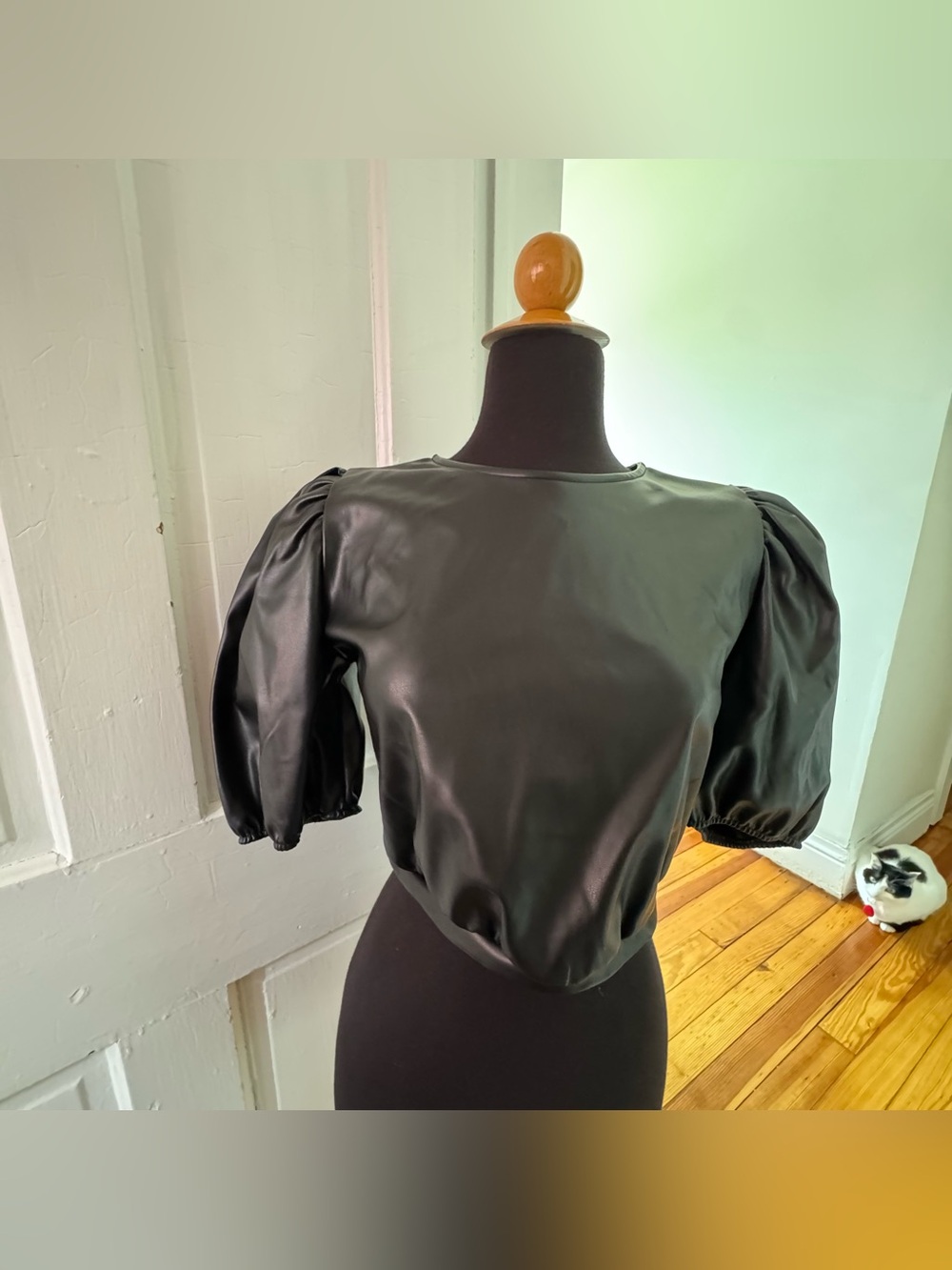 NWT H&M faux leather top